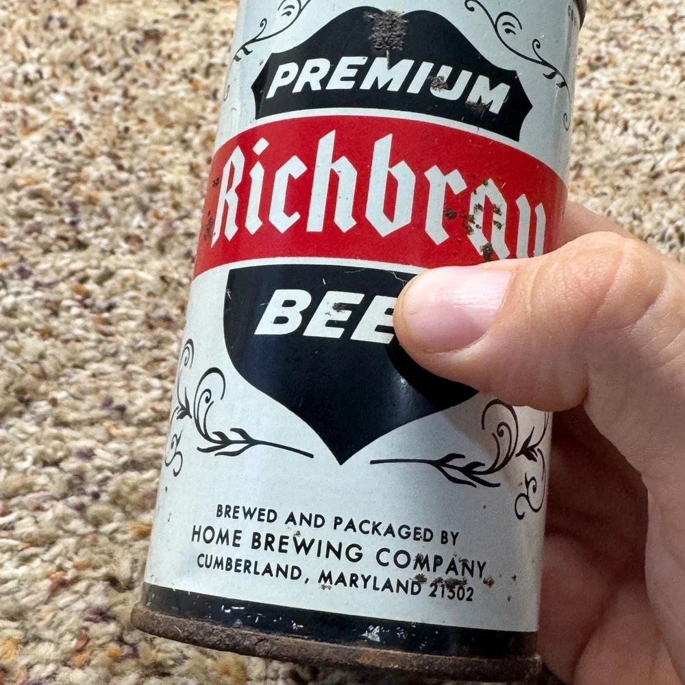 Vintage Richbrau Premium Beer Can Home Brewing Co Cumberland MD 12oz Pull‎ Top